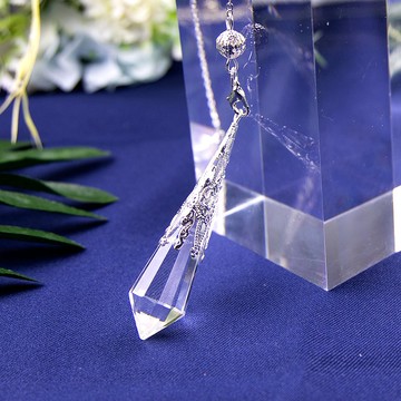 天然水晶靈擺/能量/占卜/吊飾/冥想/算命/塔羅/脈輪/淨化/白水晶