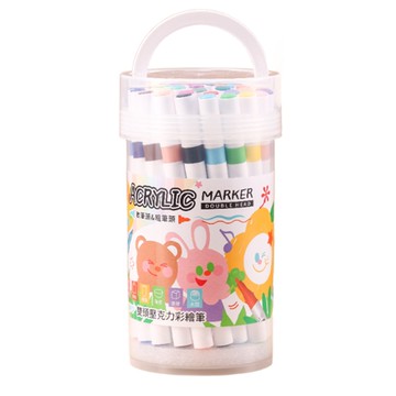 Acrylic Marker 節奏36色雙頭壓克力丙烯馬克筆/彩色筆/麥克筆/嘜克筆/美工筆/彩繪筆 AC-400