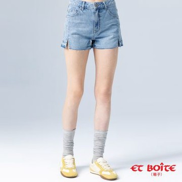 BLUE WAY ET BOiTE 箱子 – 無彈下漸層洗水中腰丹寧牛仔短褲(淺藍)