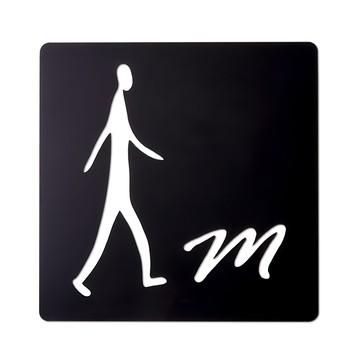 OPUS 東齊金工 歐式鐵藝廁所標示牌 鐵烤漆  男生方款  1個