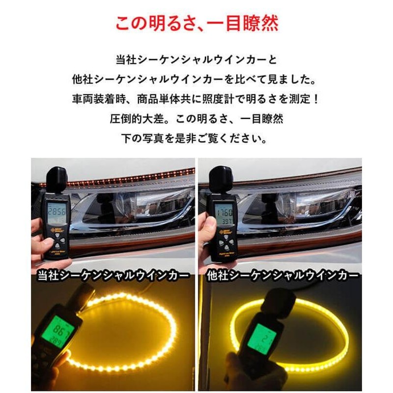 ファッションデザイナー LED テープ 120cm シーケンシャル 流れるリアバンパー下 トランク下等