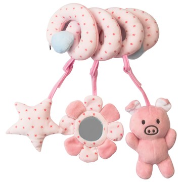 OhBabyLaugh 動物床繞玩具  粉色豬豬  1個