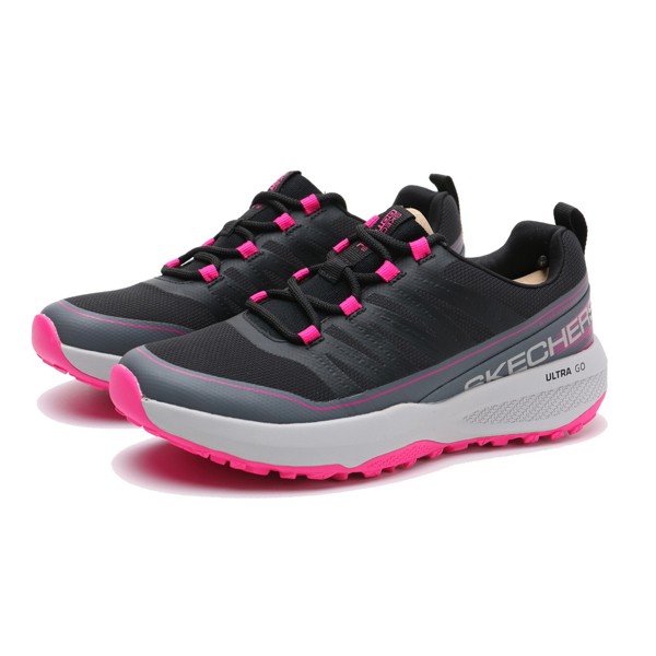 SKECHERS【128067BKHP】GO TRAIL JACKRABBIT 越野慢跑鞋防潑水黑灰桃