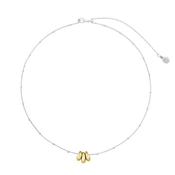 Adjustable Chain & Nugget Trio Pendant