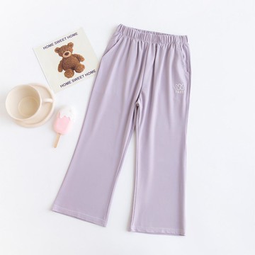 FANMOU - 冰絲涼感雙口袋喇叭內搭褲-小兔子-紫色