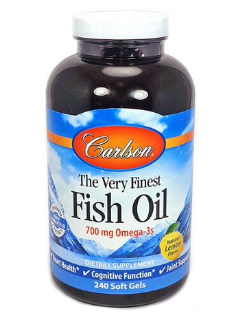 Carlson The Very Finest Fish Oil Lemon 700 mg - 240 Softgels