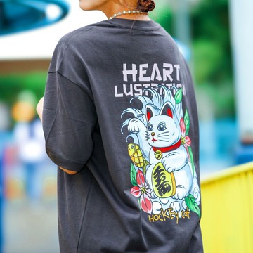 【CREEPS】Hockey Cat 寬鬆重磅印花T恤