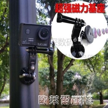 相機吸盤gopro配件小蟻相機sj4000強力磁性轉接頭固定座磁鐵吸盤支架野外之家 台灣樂天市場 Line購物