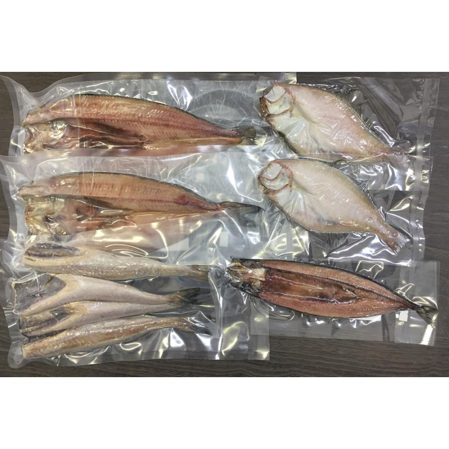 北海道 一夜干し詰合せ Gセット   ほっけ開き一夜干し200g×2枚、秋刀魚開き一夜干し70g×1枚、宗八かれい一夜干し80g×2枚、姫鱈一夜干し50g×4本