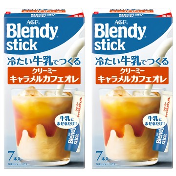 AGF Blendy 咖啡牛奶歐蕾 焦糖風味  6.5g  7個裝  2盒