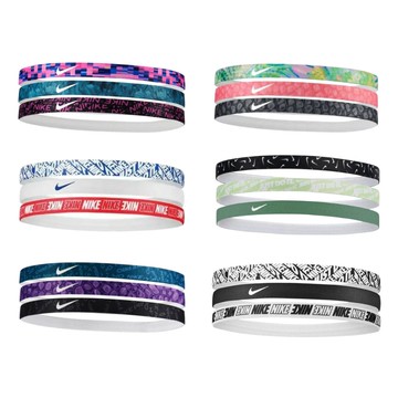 NIKE 印花髮帶 瑜珈頭帶 慢跑 健身彈力運動髮帶 3入 N0002560 【樂買網】