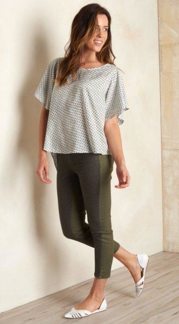 ├登山樂┤美國 prAna Jett Capri 女休閒褲-暗綠條紋 # W4JETT115-CAGR