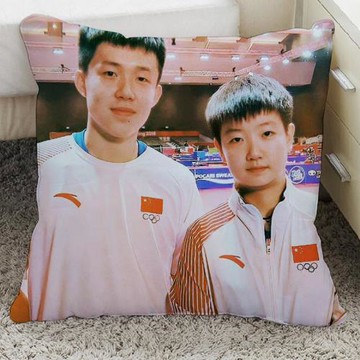 孫穎莎王楚欽DIY抱枕頭周邊運動玩偶靠枕生日禮物送朋友送閨蜜