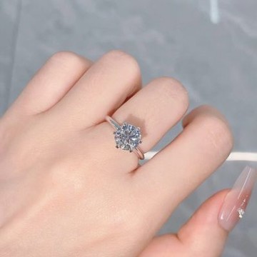 鉅曜 18K IGI 三克拉 經典六爪鑽石戒指 培育鑽石 鑽石 真鑽