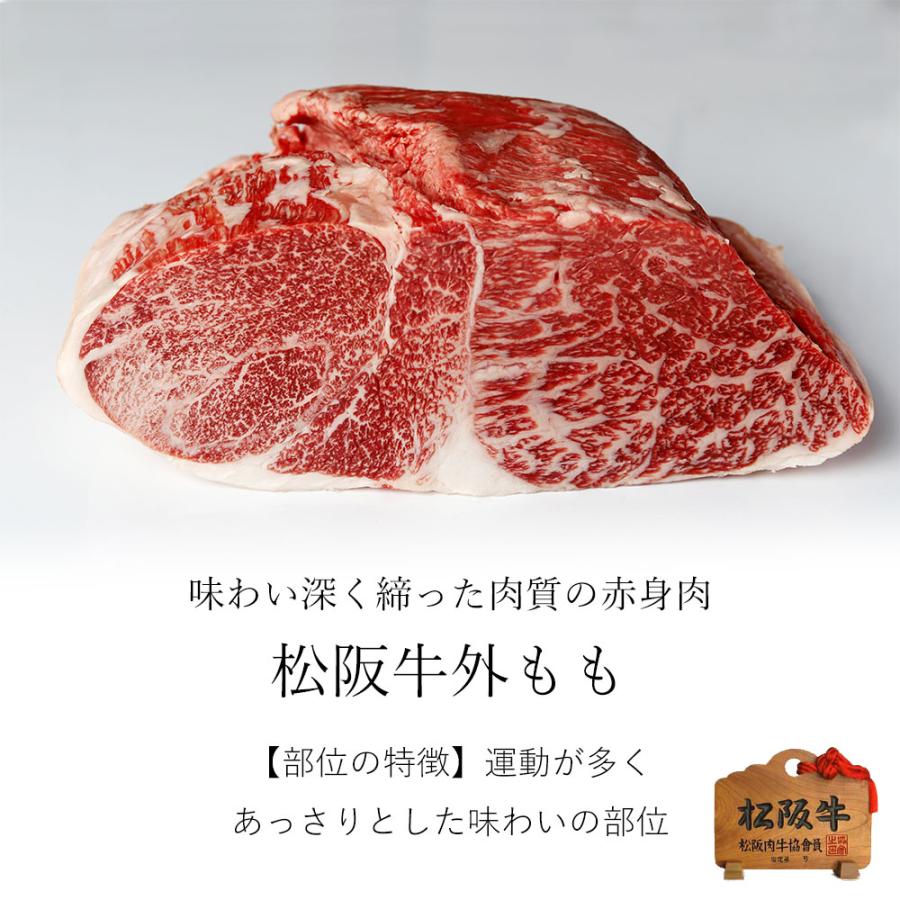 松阪牛 ブロック 味わい深い 赤身肉 「 外もも 」 500ｇ