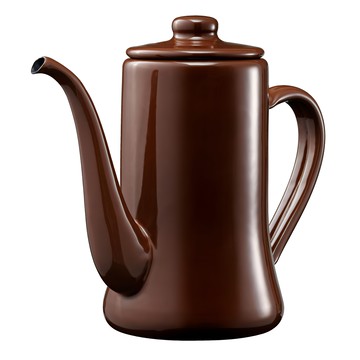 TSUKI-USAGI 月兔印 琺瑯手沖壺 22.5 x 11 x 19.5cm 茶色 615g  1.2L  1個