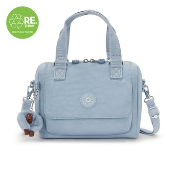 雲霧藍翻蓋手提側背包-ZEVA