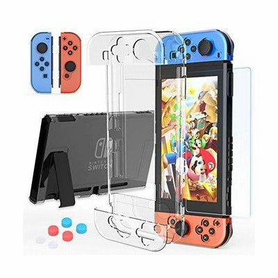 Switch カバー ニンテンドースイッチ カバー Heystop ドック対応 5in1 Switchガラスフィルム 親指キャップ Pc製超薄型 スイ 通販 Lineポイント最大0 5 Get Lineショッピング