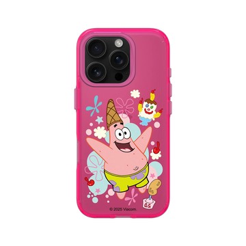 iPhone 16 Pro Clear 粉漾桃 - 海綿寶寶 SpongeBob - 派大星最愛冰淇淋