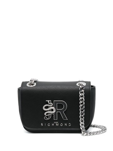 John Richmond - logo chain-link crossbody bag - women - Polyester/Polyurethane - One Size - Black