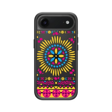 iPhone Air Mod NX -邊框背蓋組合 (相機按鈕) 黑 - 花生騷 WasangShow - 八角星經典圖騰