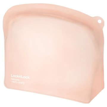 LocknLock 樂扣樂扣 白金矽膠好站密封袋 蜜桃粉  1.2L  1個