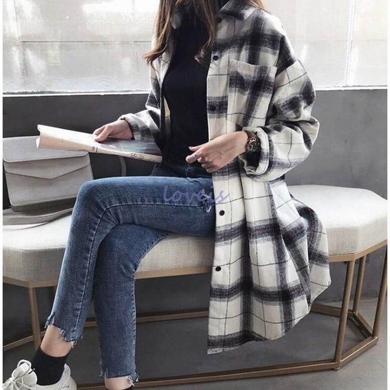 チェックシャツ レディース ロング シャツ ブラウス ロングシャツ おしゃれ 長袖 チェック柄 アウター レディースファッション 代引不可 通販 Lineポイント最大0 5 Get Lineショッピング