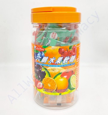六鵬 維他命水果軟糖 手提桶 100G