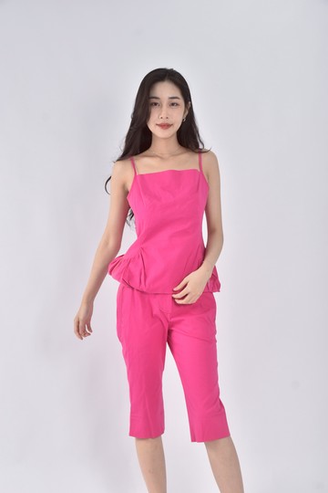 (L) charinyeh棉質無袖粉色套裝