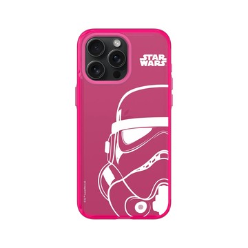 iPhone 15 Pro Max Clear 粉漾桃 - 迪士尼-星際大戰 Star Wars - 星際大戰 – 風暴兵白線條