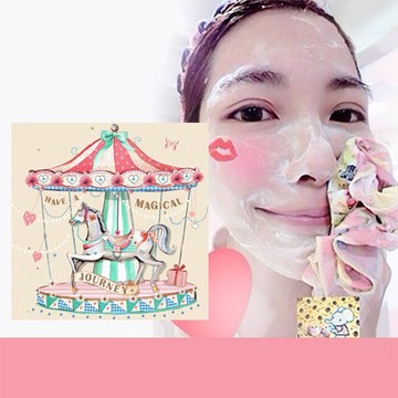 現貨 Pikka Pikka A60 旋轉木馬 林鴒 日本製 臉部毛孔潔淨布 洗臉布 花猴分享 熱賣中!