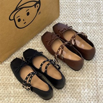 一字復古內增高芭蕾舞瑪麗珍鞋