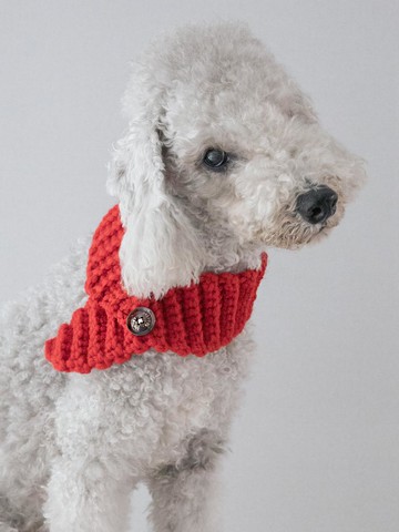 Wool Blend Knit Muffler Dog Apparel [4colors]