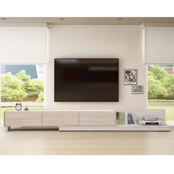 直人木業-ELENA當代日系伸縮182-300公分電視櫃