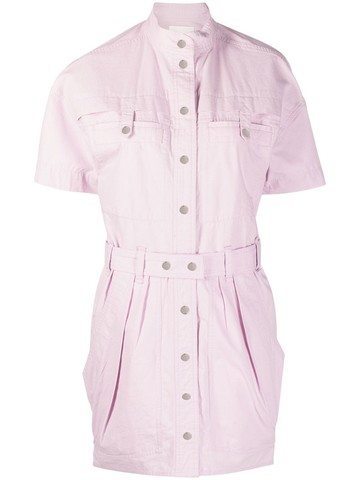 MARANT ÉTOILE - Rime belted minidress - women - Cotton/Cotton - 40 - Purple