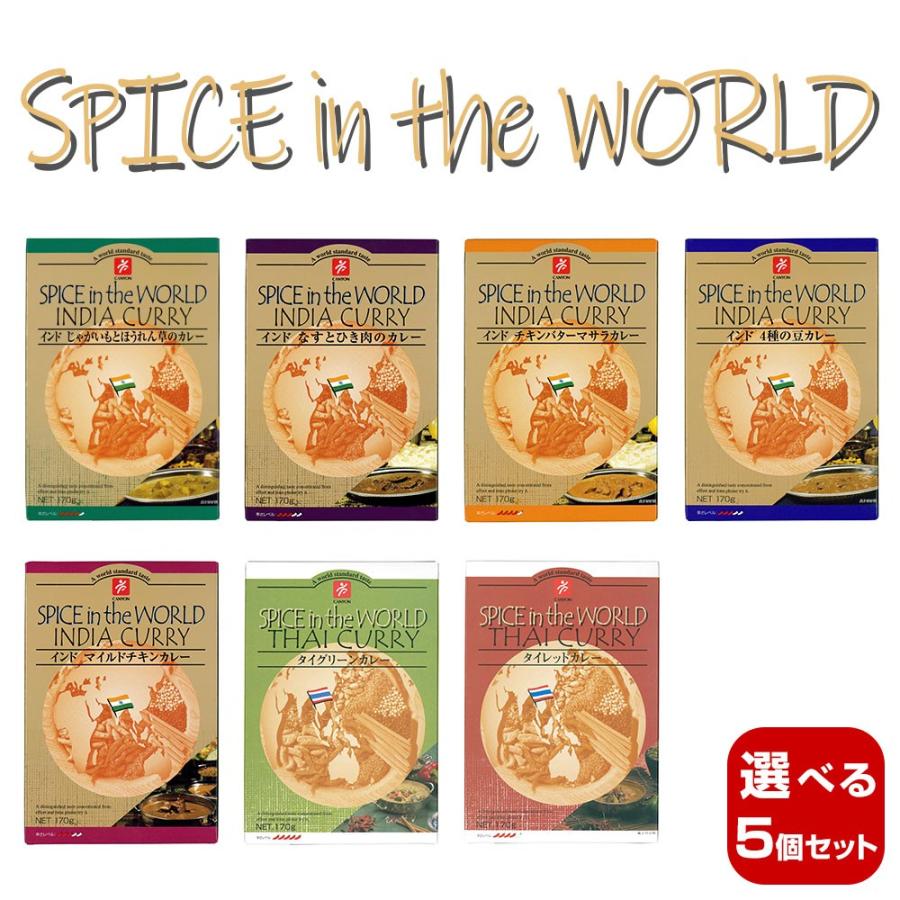 キャニオンスパイス SPICE in the WORLD レトルトカレーセット×５