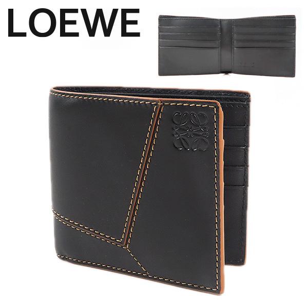 LOEWE ロエベ PUZZLE STITCHES BIFOLD WALLET パズル ステッチ ビフォール ドウォレット ロゴ 二つ折り財布  レディース C510302X03 1100 Black | LINEブランドカタログ