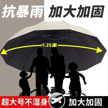 🔥臺灣出🔥12骨大號雨傘加大加固便攜摺疊男女商務三人晴雨兩用抗暴風雨傘
