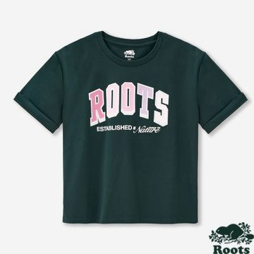 Roots 女裝 ROOTS NATURE ARCH 短袖上衣（深綠色）
