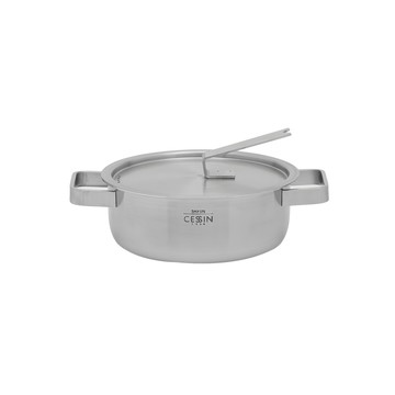 QUEEN SENSE CESSIN系列 五層不銹鋼火鍋湯鍋 2400毫升 304不鏽鋼  20cm  銀色  1個