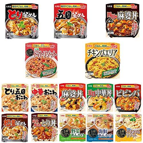 丸美屋 味付けごはん付き とり釜めし 麻婆丼（中辛）五目釜めし ビビンバ 五目中華丼 松茸釜めし アソート12食セット