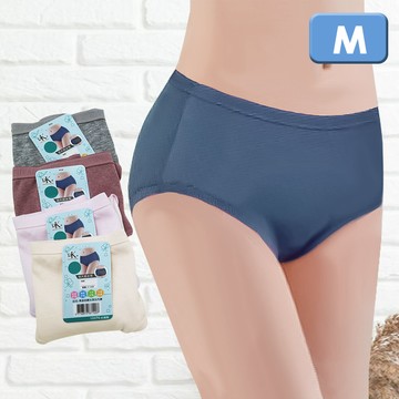 素面中腰生理女內褲-4880-M-4件