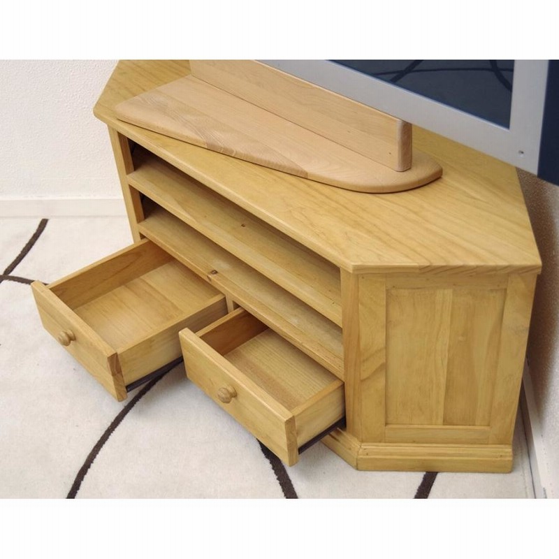 カントリー家具♡コーナーテレビ台　ハートくり抜き　木製　119×45高さ×42 カントリーローテレビボード 角置きコーナーテレビボード 天然木