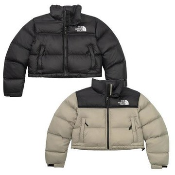 The North Face 北面 短版羽絨外套 女裝 防潑水 ICON 黑/棕 NF0A8KY7GOG/NF0A8KY7BI4