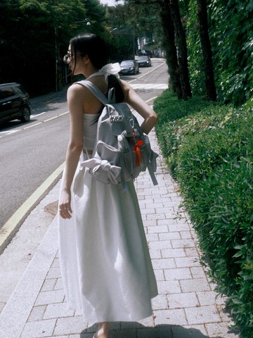 rose flare skirt (Light Beige)
