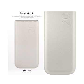 【Samsung 三星】原廠 20000mAh 45W Type C 超快速充電 2.0 行動電源 (EB-P4520)