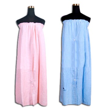 小狗刺繡素面浴裙組 泡溫泉 SPA專用 台灣製【DK大王】