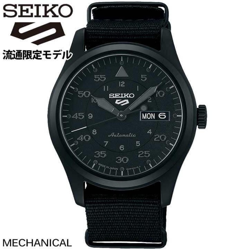 【新品】セイコー SEIKO 5スポーツ ブラック 黒 4R36 自動巻き 時計md39