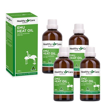 【澳洲Healthy care】鴯苗鳥熱油(4入組 100ml/瓶) 即期品-2026年4月到期
