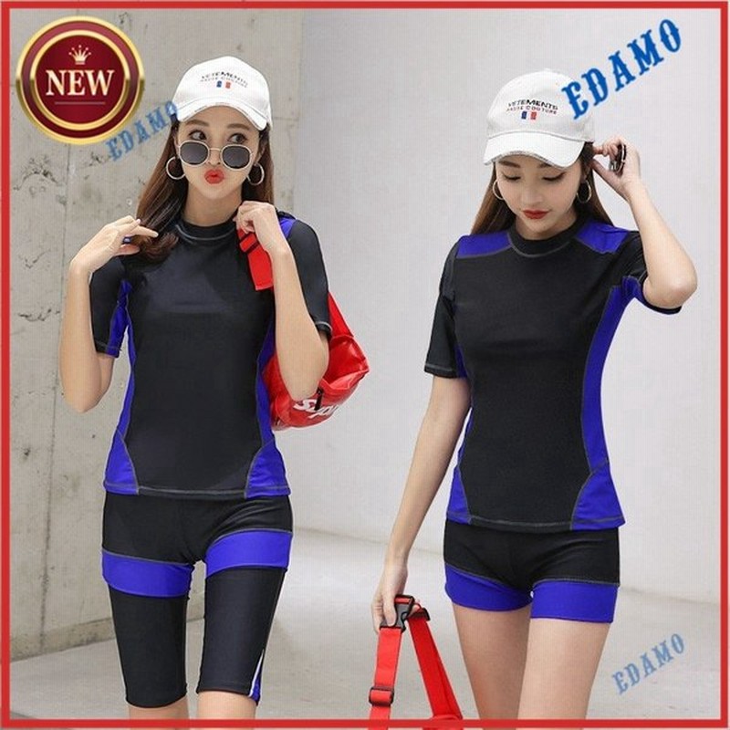 ラッシュガード 水着セット レディース 半袖ｔシャツ ショートパンツ 上下セット 女性用 フィットネス水着 スポーツ 温泉プール ビーチウェア 通販 Lineポイント最大0 5 Get Lineショッピング